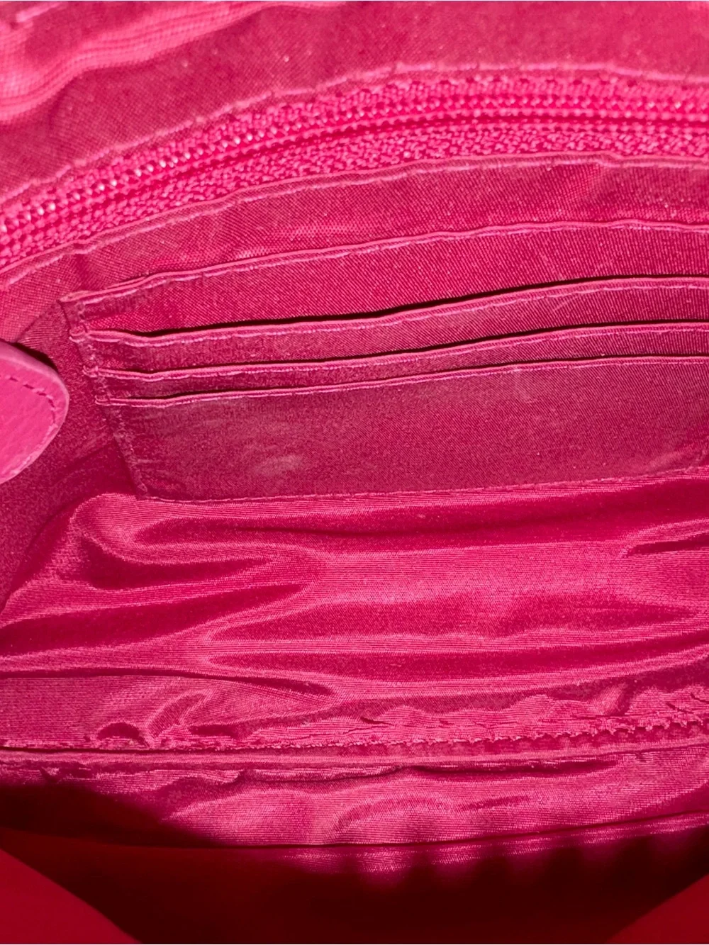 Just USA Pebbled Leather Clutch in Cherry Red